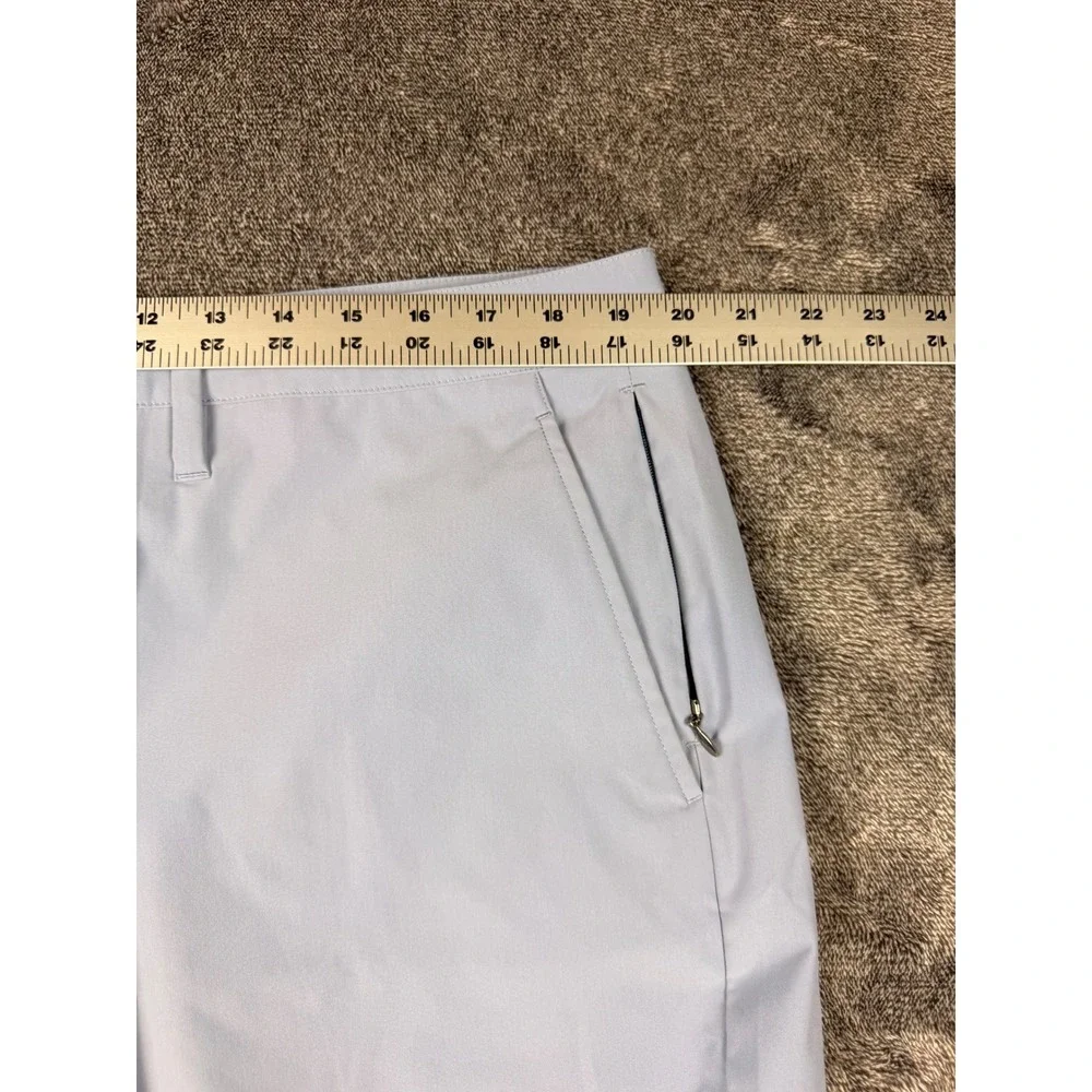 UNTUCKit Mens Performance Shorts Light Blue Grey W38 Flat Front Golf Travel